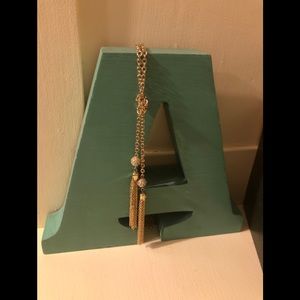 Gold and CZ stone necklace